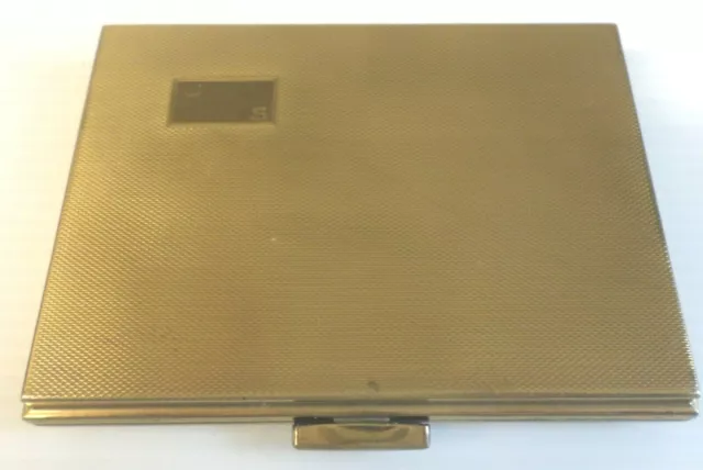 Vintage Gilt Powder Compact Compendium, 7 Compartments & Large Mirror. Good Cond