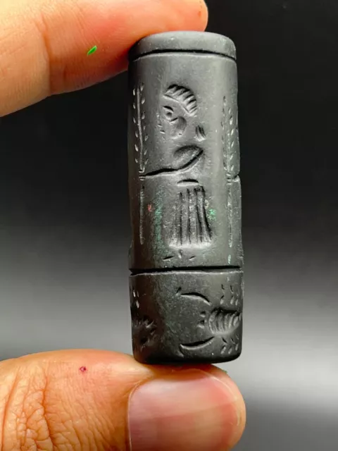 Old Intaglio Cylinder Seal Stamp Bead