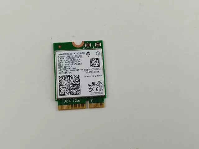 Lenovo Thinkpad L13 Gen 2 WiFi Wireless Card 5W10V25774 AX201NGW