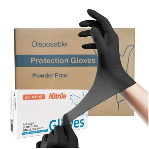 Nitrile Gloves,6mil Gloves Latex Free, Powder-Free Textured Fingertips Gloves