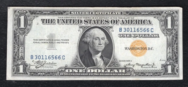 Fr 2306 1935-A $1 One Dollar “North Africa” Silver Certificate About Unc