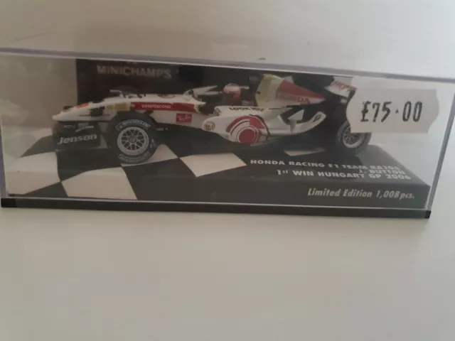 Minichamps 1:43 Honda Racing F1 Team RA106 Jenson Button 1st Win Hungary GP 2006