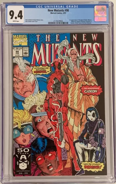 New Mutants #98 (Marvel, 1991) CGC 9.4 White pages - 1st Deadpool