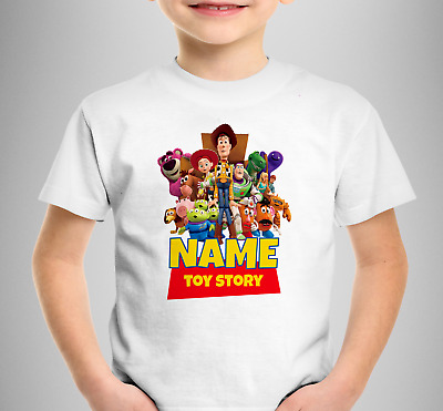 Toy Story "Personalised Name " T-SHIRT Children Kids Gift Boys Girls Buzz Andy