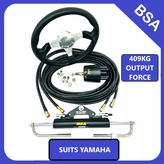 Hydraulic Sports Steering Wheel Boating Kit Suits Yamaha Outboards 409KG FORCE