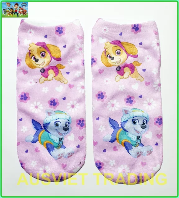 new PAW PATROL Socks foot Sox set 2 pairs girls kids cartoon