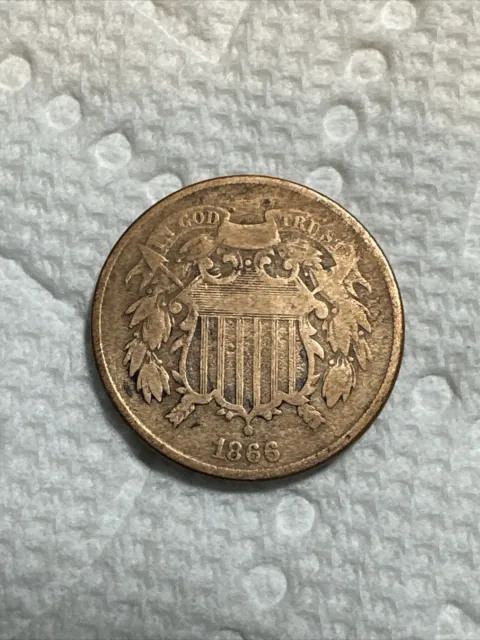 1866 Two Cent Piece Type Coin 😍
