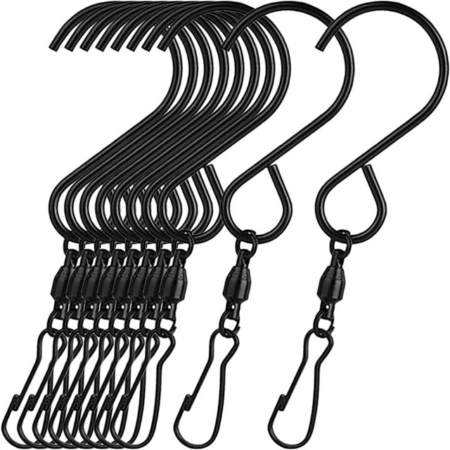 4 PIECES STAINLESS Steel Wind Chime Stype Hook Windsock Hanger £18.28