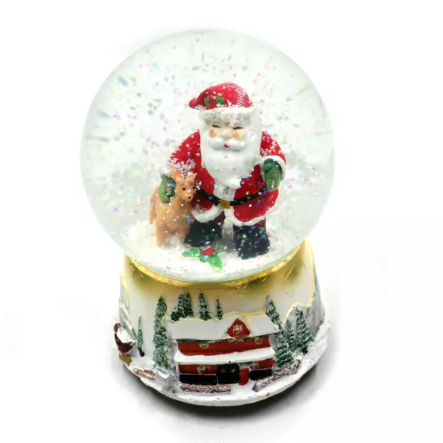Boule à neige lumineuse tactile avec Père Noël chantant