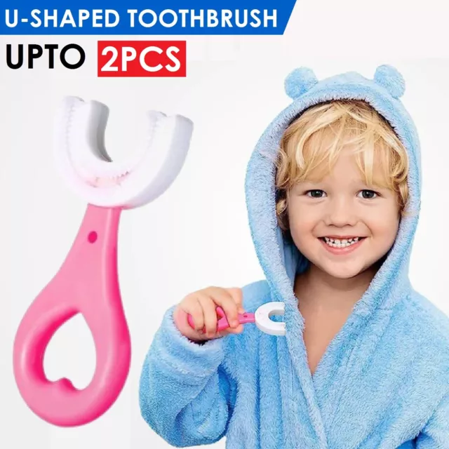 Kids Toothbrush 360° Thorough Cleaning Teeth Clean Brush U-shape Toothbrush