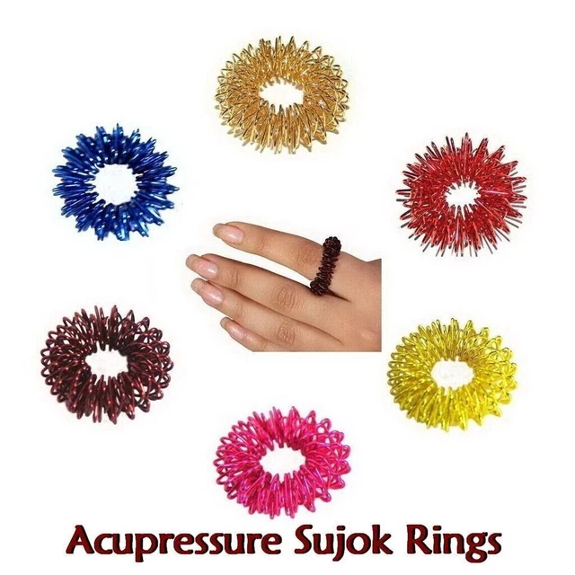 Anillos masajeadores de dedos para terapia Sujok de acupresión (juego de 25)