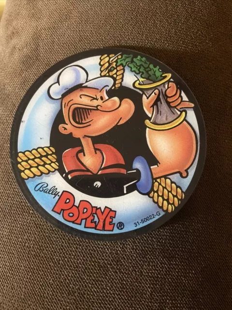 Popeye The Sailor Pinball Coaster Original Plastic Promo Game Collectible Bally 2