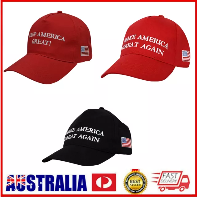 2024 Make America Great Again Maga Hat Adjustable Baseball Cap w/ American Flag