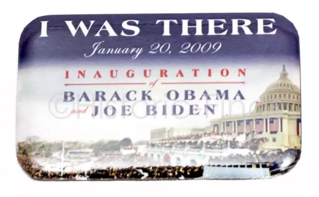 2009 Barack Obama Joe Biden Inauguration "I WAS THERE" Official Button Pin MINT