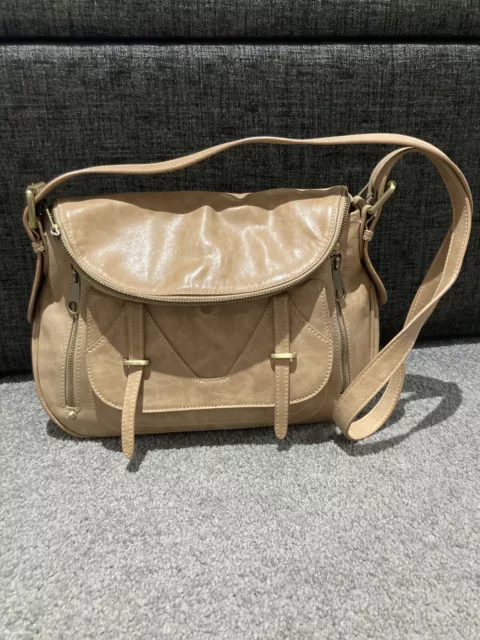 Handbag Shoulder Bag Tan Leather