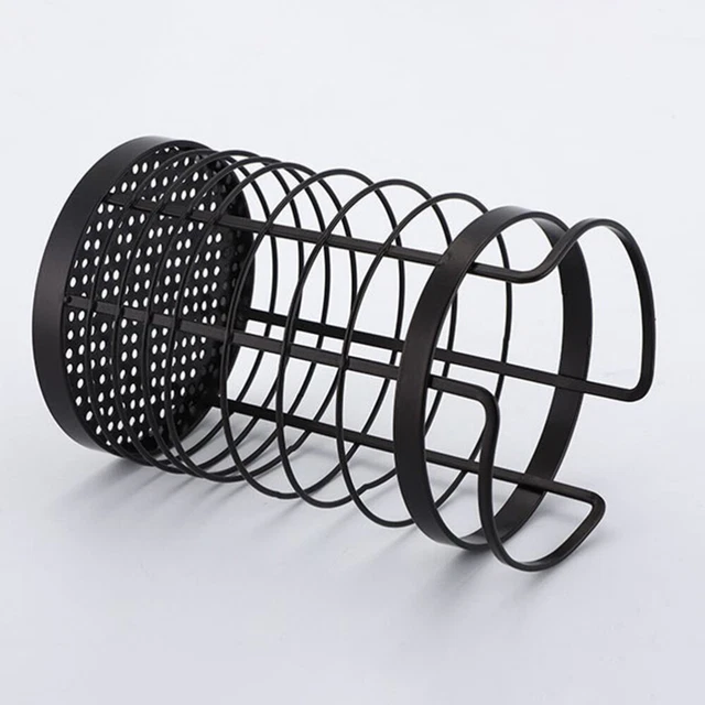 Portaposate Da Cucina In Acciaio Inox E ABS - Organizer Scolatoio Con Scomparti - Contenitore Per Mestoli, Forchette E Coltelli - 4