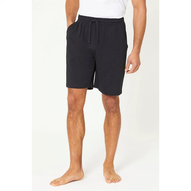 Studio Mens of 2 Black Lounge Shorts Pyjama