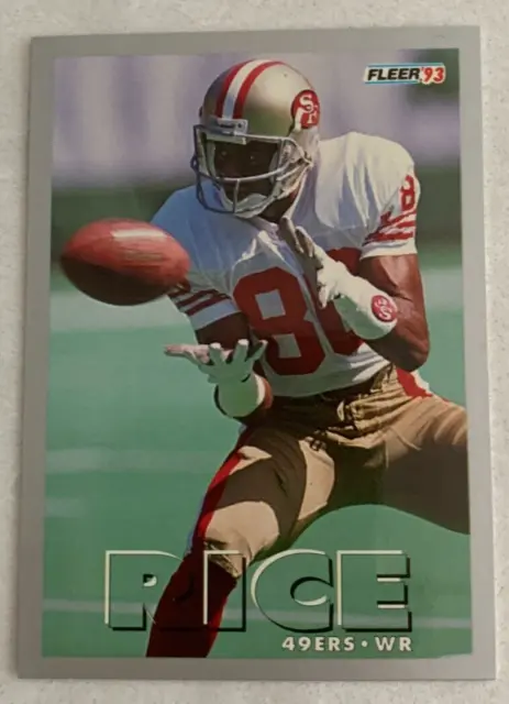 NFL JERRY RICE San Francisco 49ers 1993 Fleer Football Trading CARD #315