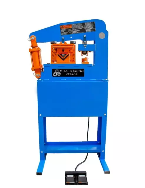 M.I.S. Industrial 4000FS Ironworker 40 Ton Punch Press Angle Iron Shear