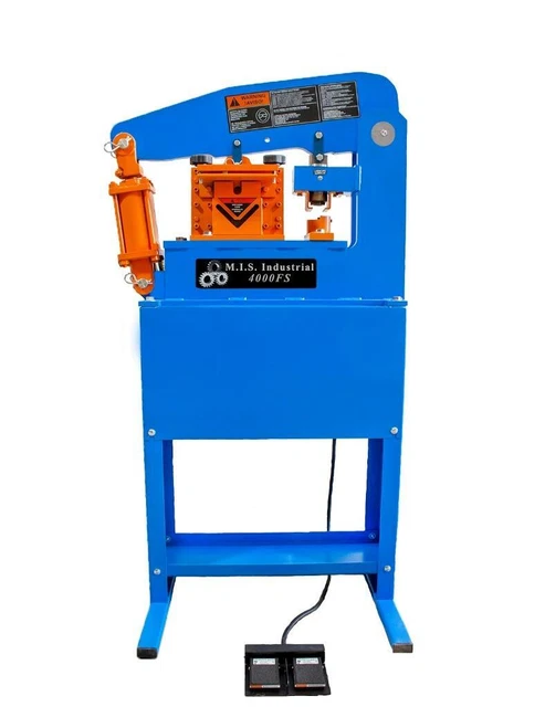 M.I.S. Industrial 4000FS Ironworker 40 Ton Punch Press Angle Iron Shear