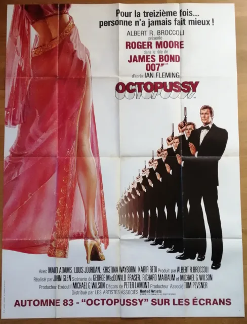 JAMES BOND 007 OCTOPUSSY affiche cinema originale preventive 160x120 cm '83