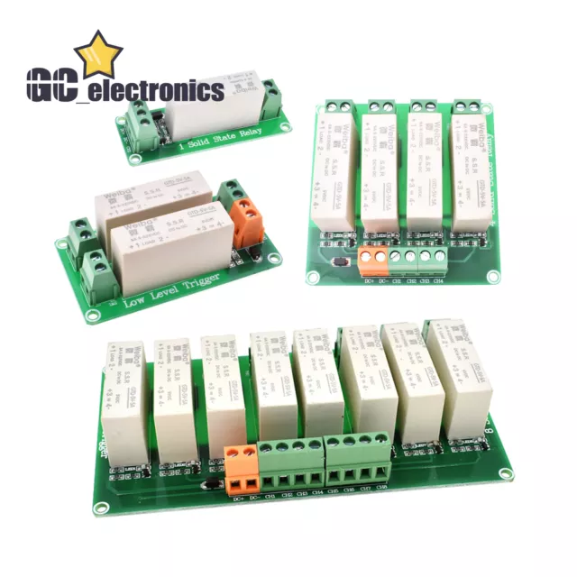 DC-DC 1/2/4/8 Channel SSR Solid State Relay Low Trigger 5A 0-2V for Arduino A3GS 2