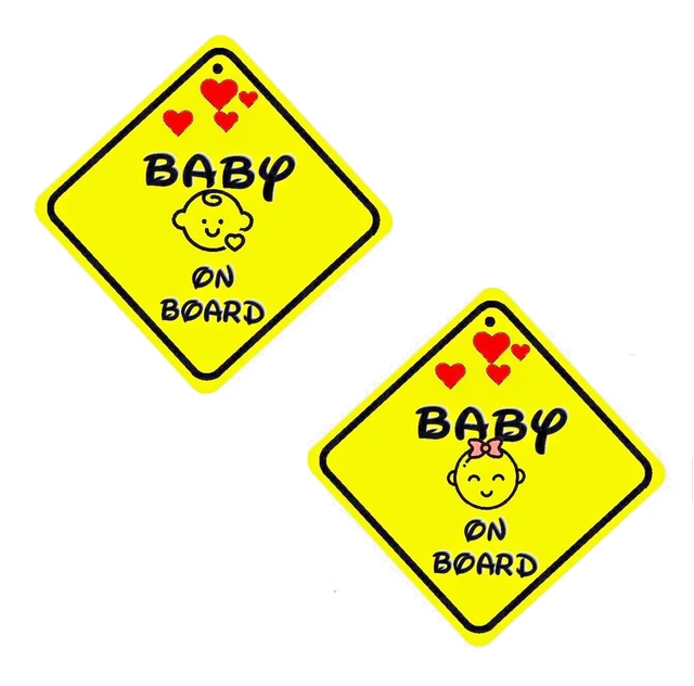 Señal personalizado de ventosa bebé a bordo para coche/caravana/camión/ventana
