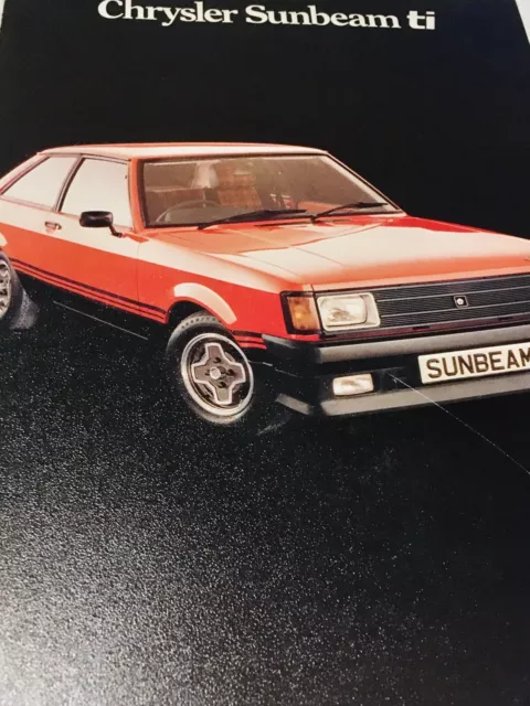 Chrysler Sunbeam Ti 1600 1979 UK Market Foldout Sales Brochure