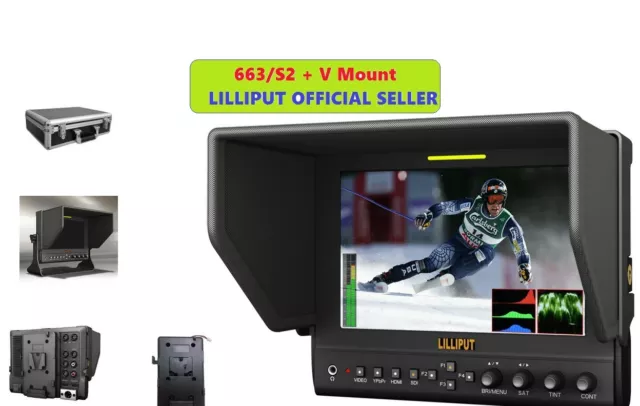 LILLIPUT 7 " 663/S2 1280X800 IPS avec un Pic Focus Sdi HDMI In&out+V