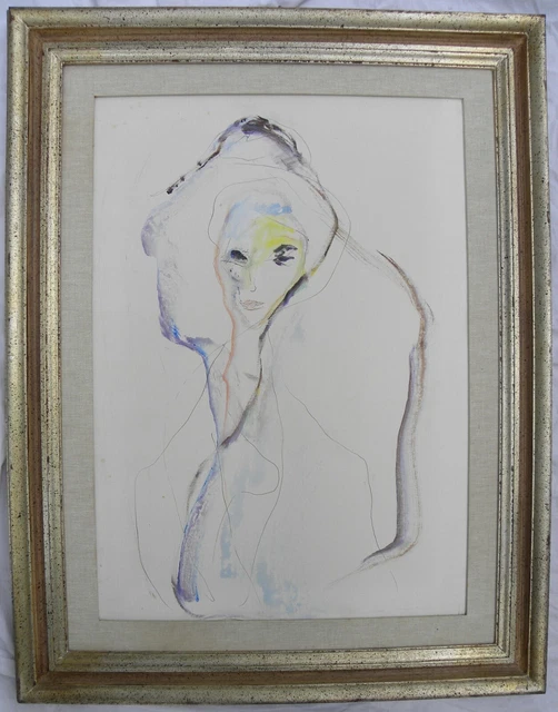 Ernesto TRECCANI (Milano 1920-2009) FIGURA FEMMINILE OLIO su TELA cm 70x50
