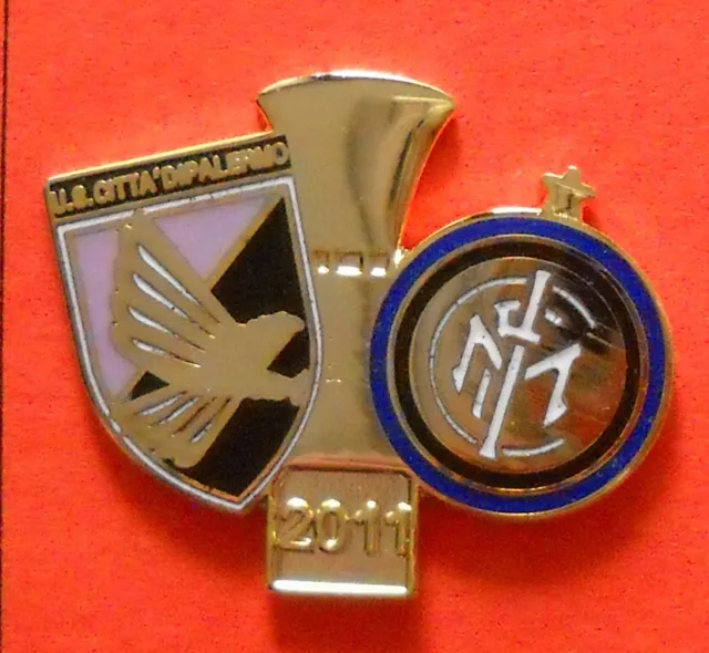 Distintivo Spilla Pin Badge - Palermo-Inter - Finale Coppa Italia 2011