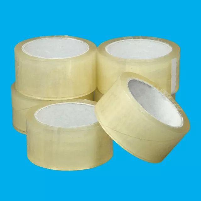 36x Rolls Clear Parcel Packaging Tape, Low Noise, Sealing, Packing, 48mm x 66m