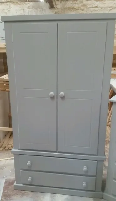 Handmade Aylesbury Gents Wardrobe Grey, Many Colours Available (Not Flatpacked