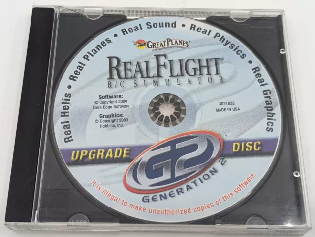 RealFlight G2 Generation 2 R/C Simulator DVD 3021632 Win XP, Win 7 & 8 DISC ONLY