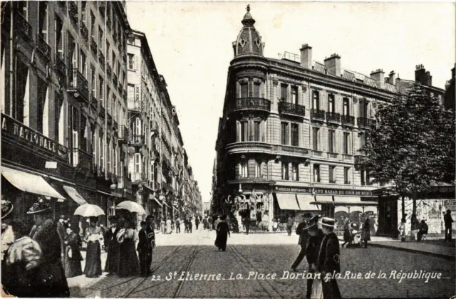 CPA Saint Etienne- La Place Dorian et Rue de la Republique FRANCE (907488)