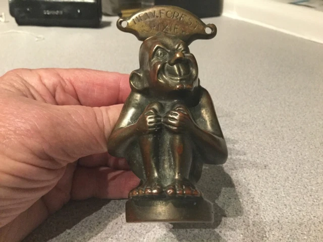 Vintage New Forest Pixie Bronze Door Knocker