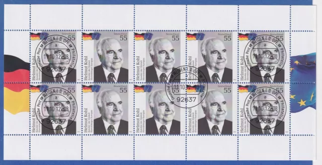 Bund 2012 Bundeskanzler Helmut Kohl Mi.-Nr. 2960 10er-Bogen  ** / So.-O