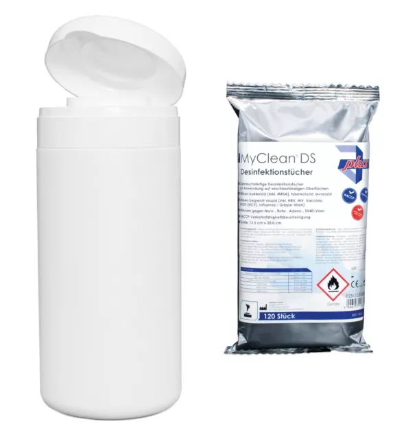 MyClean DS Desinfektionstücher neutral mit Spenderdose Desinfektionsmittel