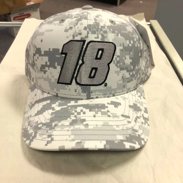 Kyle Busch 2021 #18 Joe Gibbs Racing Grigio & Bianco Mimetico, Tappo