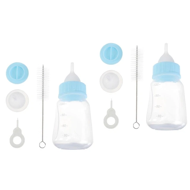 2 Sets pet feeder Mama Flaschen Neugeboren Säuglingsflaschen Tierische Wasserfla