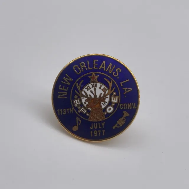 Vintage BPOE New Orleans Louisiana Elks Lodge Lapel Pin