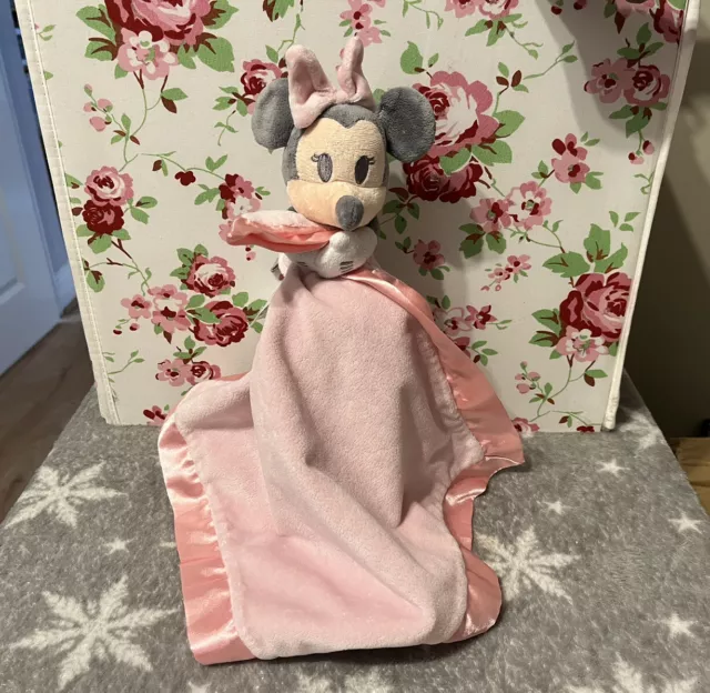 Disney Pink Minnie Mouse Baby Comforter Blankie Soft Toy Disney-store Soother