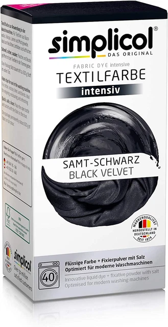 Simplicol Textilfarbe Intensiv (18 Farben), Samt Schwarz 1818: Einfaches Färben
