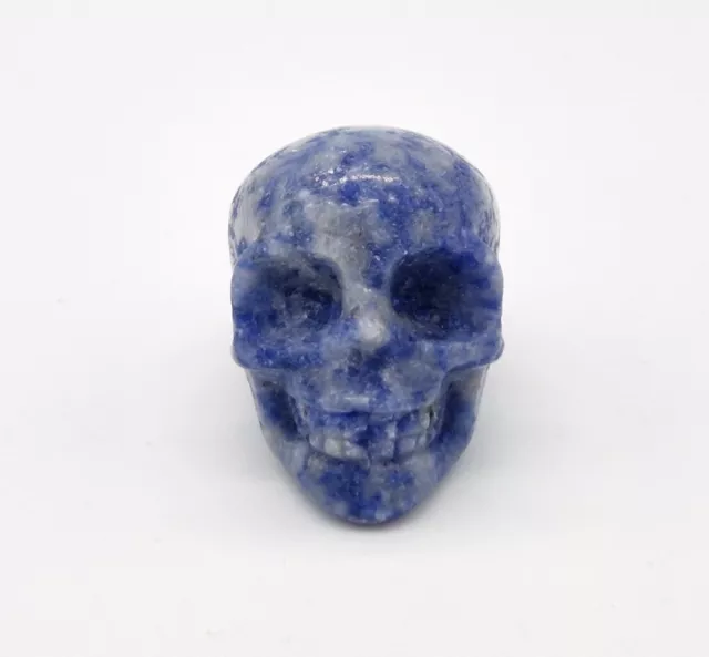 Blue Aventurine Crystal Skull Carving Healing Natural 53g