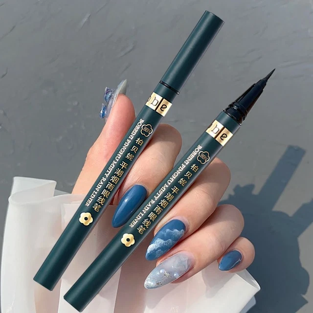 Tappetino a matita blu bianco fisso eyeliner di lunga durata 5 colori eyeliner liquido