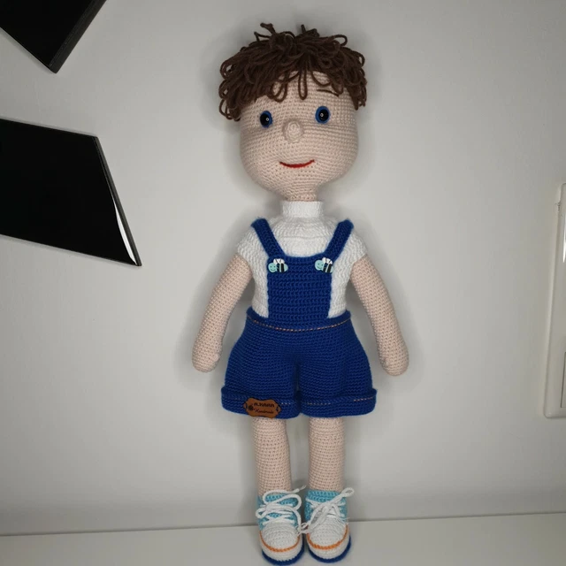 Amigurumi Puppe Handarbeit ca. 44cm gehäkelt