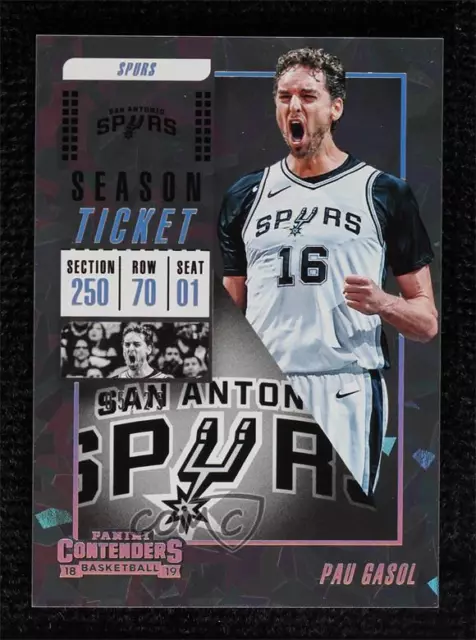 2018-19 Panini Contenders Cracked Ice Ticket 5/25 Pau Gasol #67 HOF