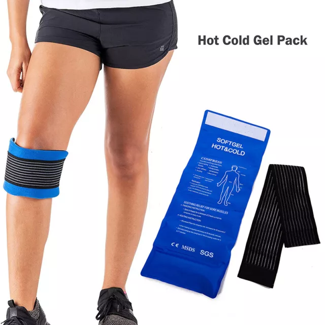 1PCS Reusable Hot Cold Gel Pack for First Aid Sports Muscle Pain Ice Heat Pad_wf