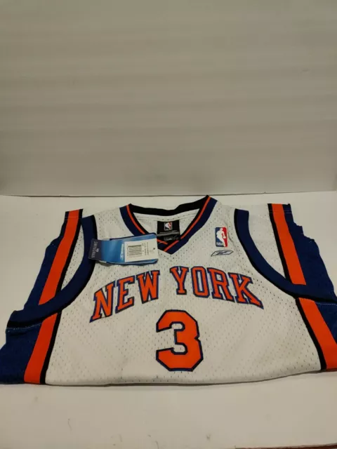 NBA Swingman Stephon Marbury New York Knicks Jersey Reebok Large White HWC  NY #3