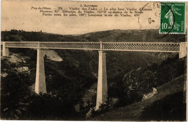 CPA L'Auvergne - Puy-de-Dome -Viaduc des Fades -Le plus haut Viaduc...(222087)